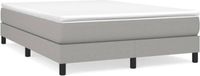 vidaXL Boxspringbedframe, lichtgrijs, stof, 140x190 cm