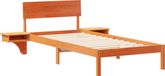 vidaXL Bedframe met hoofdeinde Wasbruin 80 x 200 cm Massief grenenhout