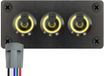 ProRide Interrupteur à bascule en métal 12-24V OFF-ON - Panneau d'encastrement triple - 16mm - Indicateur LED jaune