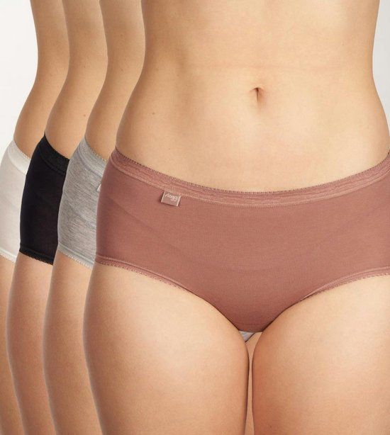 sloggi Basic+ Midi Slip - 4-Pack - Women - Size 38 - MULTIPLE COLOURS