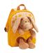 NICI rugzak 21x26cm met pluche knuffel konijn 25cm - geel
