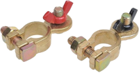 ProPlus Accupoolklem Set - Vleugelmoer - Rood en Zwart - 12-24V - 35-50mm²
