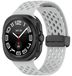 Wigento Samsung Galaxy Watch Ultra 47mm: siliconen horlogeband met magnetische sluiting, vervanging, grijs