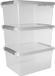 Sunware Comfort Line Opbergbox - 36L - Set van 3 - Transparant/Grijs