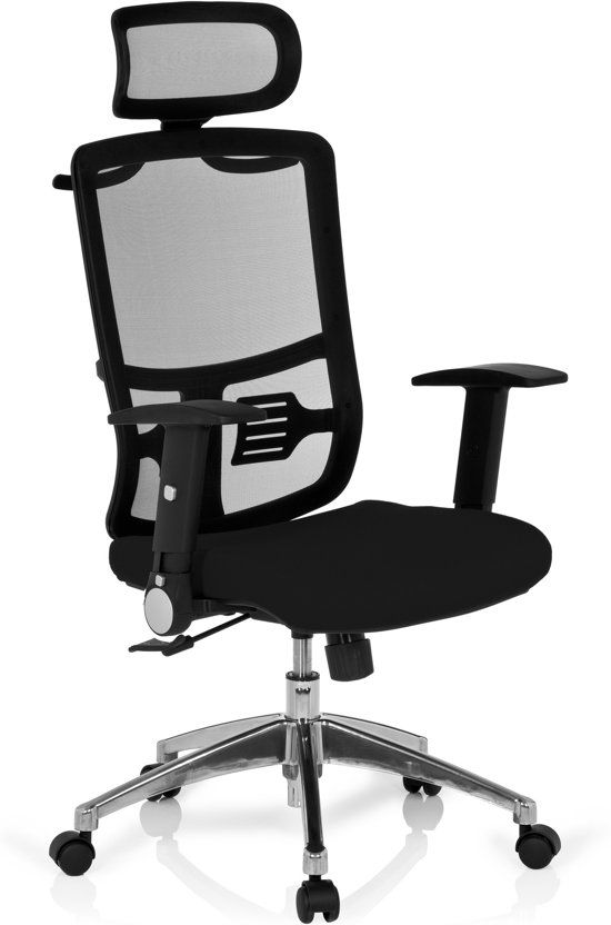 HJH OFFICE Cayen - Bureaustoel - Zwart - Stof - Ergonomisch