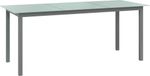 Syfax Tuintafel 190x90x74 cm aluminium en glas lichtgrijs