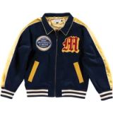 Mitchell & Ness Jas we are authentic Blauw Katoen