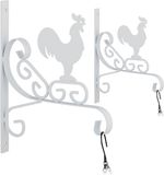 Merkloos Relaxdays plantenhaak met haan - set van 2 - wit