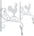 Merkloos Relaxdays plantenhaak met haan - set van 2 - wit