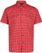 CMP Shirt Stretch Geruit Ferrari/Antracite/Bco XXL