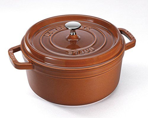 Staub Gietijzeren braadpan / cocotte, rond 28 cm, 6.7 L, kaneel