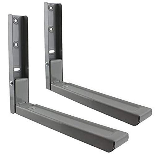 SPARES2GO Uitschuifbare wandmontagebeugels voor scherpe magnetron (grijs/zilver)