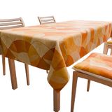PETTI Artigiani Italiani - Tafelkleed, tafelkleed, tafelkleed voor de keuken van katoen, design Lidia, oranje, 12 plaatsen (140 x 240 cm), 100% Made in Italy