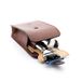 MÜHLE Travel scheerset - Silvertip Fibre borstel, scheerapparaat compatibel met Gillette-messen, lederen etui, verchroomd metaal