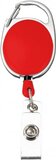Jumada's - Badgehouder met clip - Badgehouder met trekkoord - Rood mat