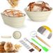 Merkloos Rijsmand set voor brood bakken - 6-delig - 23cm rond + 29cm ovale rijsmand - Opvouwbaar - Broodbakaccessoires - Familie & professioneel bakken