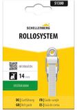 Schellenberg 51300 gordelgeleiding mini voor 14 mm rolluikriemen, met 2 geleiderwielen, beschermt de riem