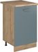 Vicco Keukenonderkast R-Line, Blauw-grijs/Goudkleurig Eiken, 50 cm goudkleurig eiken werkblad