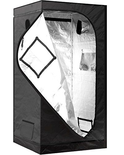 iPower 36\"x36\"x72\" Hydrocultuur Waterbestendig Groeien Tent met Verwijderbare Vloerlade voor Indoor Zaailing Plant Growing 3'x3'