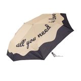 Fisura "All you need is love" dubbele vouwparaplu voor 2 personen origineel automatisch openen reisformaat winddicht 116 cm lang open