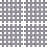 Zeller Set van 4x stuks grijze pannenonderzetters gevlochten siliconen 17 x 17 cm