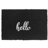Merkloos Relaxdays Deurmat kokos - hello - 60 x 40 cm - antislip