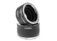 Caruba F-mount Tussenring set Nikon Chroom (type II)