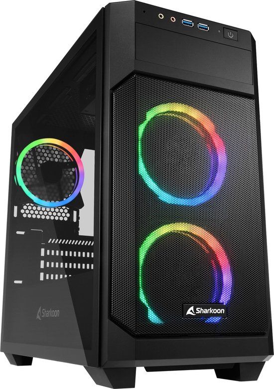 Sharkoon V1000 RGB Micro Tower - Zwart