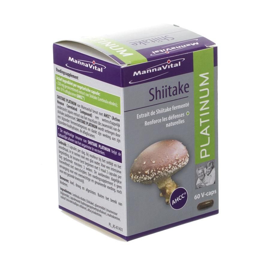Mannavital Shiitake Platinum Capsules - 60CA - 5412339103287