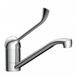 Schütte Waldo robinet de cuisine - mitigeur - robinet de soins - avec long levier - bec pivotant bas - chrome