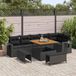 Maison Exclusive - Ensemble de jardin 9 pièces, ensemble de salon en polyrotin noir