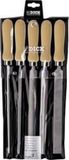 Dick 13142020H Set werkplaatsvijlen 5-delig met houten handgreep Slaglengte 200 mm