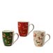 Decoris Mok Kerst Porselein 360ml 8.2x12x10.5cm 3 Assorti