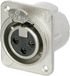 Neutrik NC3FD-LX-M3 XLR-connector Flensbus, contacten recht Aantal polen: 3 Zilver 1 stuk(s)