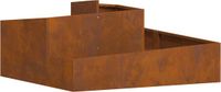vidaXL Plantenbak Roestkleurig Staal 100 x 100 x 50 cm