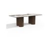 Pyle Table À Manger En Bois Contreplaqué Et Céramique Noyer Foncé