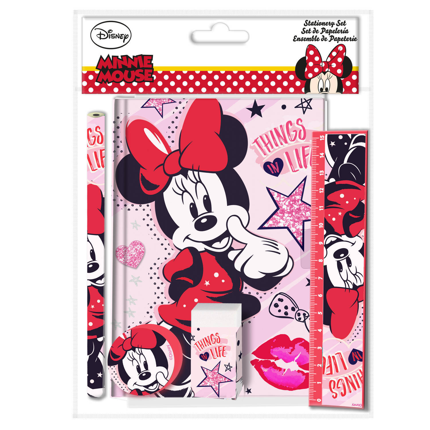 Disney Schoolspullen Minnie Mouse Meisjes Roze/rood 5-delig