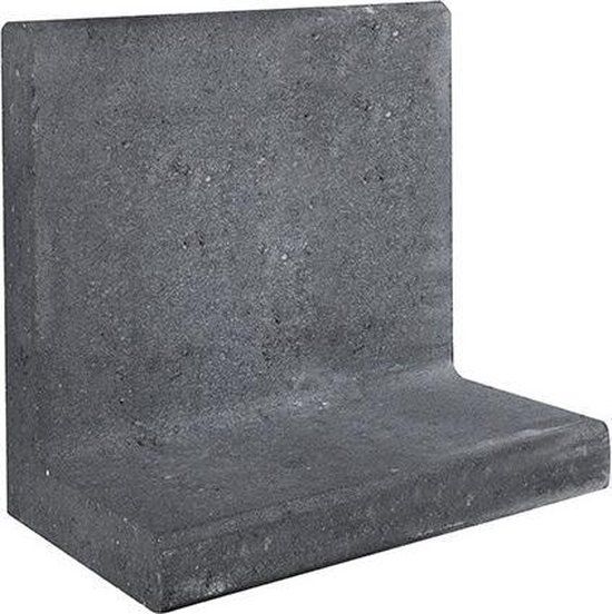 Merkloos Gardenlux L-element zwart 50x40 beton