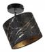 HOME LIGHT Light-Home WERONA Hanglamp/Wandlamp Stoffen Kap 20 cm Zwart/Goud