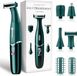 Sansbeauté 4-in-1 Bikini Trimmer - Classic Green - Face, Underarms, Legs, Bikini Line, Eyebrow Trimmer - Electric Hair Removal