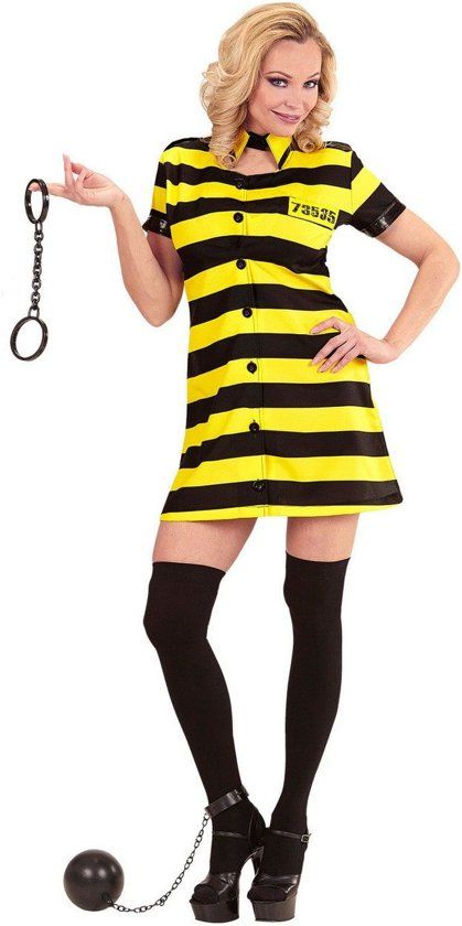 Widmann Boef Kostuum Vrouwelijke Gevangene Dalta Kostuum Small Carnaval kostuum Verkleedkleding