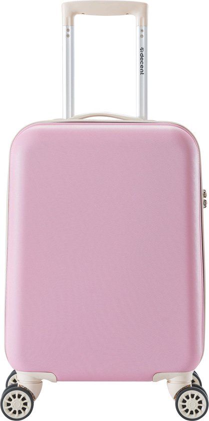 Decent Star Maxx Handbagage Koffer - 55 cm - Pastel Roze - TSA Slot - Hardcase