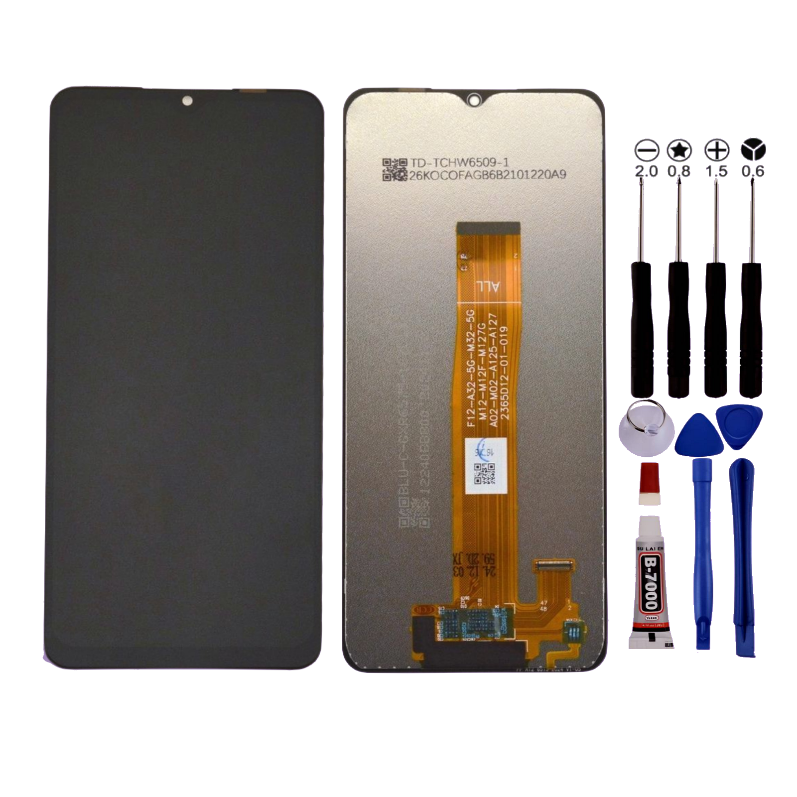 NONE Samsung Scherm voor Samsung A32 5G SM-A326B A326U zwart LCD + gereedschap + lijm