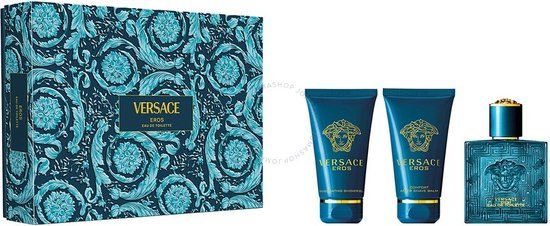 Versace Eros Giftset - Eau de Toilette, Shower Gel & Aftershave Balm for Men