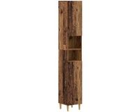 vidaXL Badkamerkast met Open Plank DELFT Oud hout 30 x 31 x 190 cm