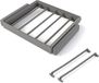 Emuca Quartz 7-stang broekhouder en verstelbaar frame voor kasten, zachte sluiting, titanium