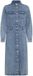 Ichi Damesjurk Minda Kort Polyester Lange Mouw Klassieke Kraag Effen Middenblauw Maat 42
