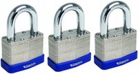 Merkloos / Sans marque Sterling LPL443 Hangslot Set van 3 - Dubbele Vergrendeling
