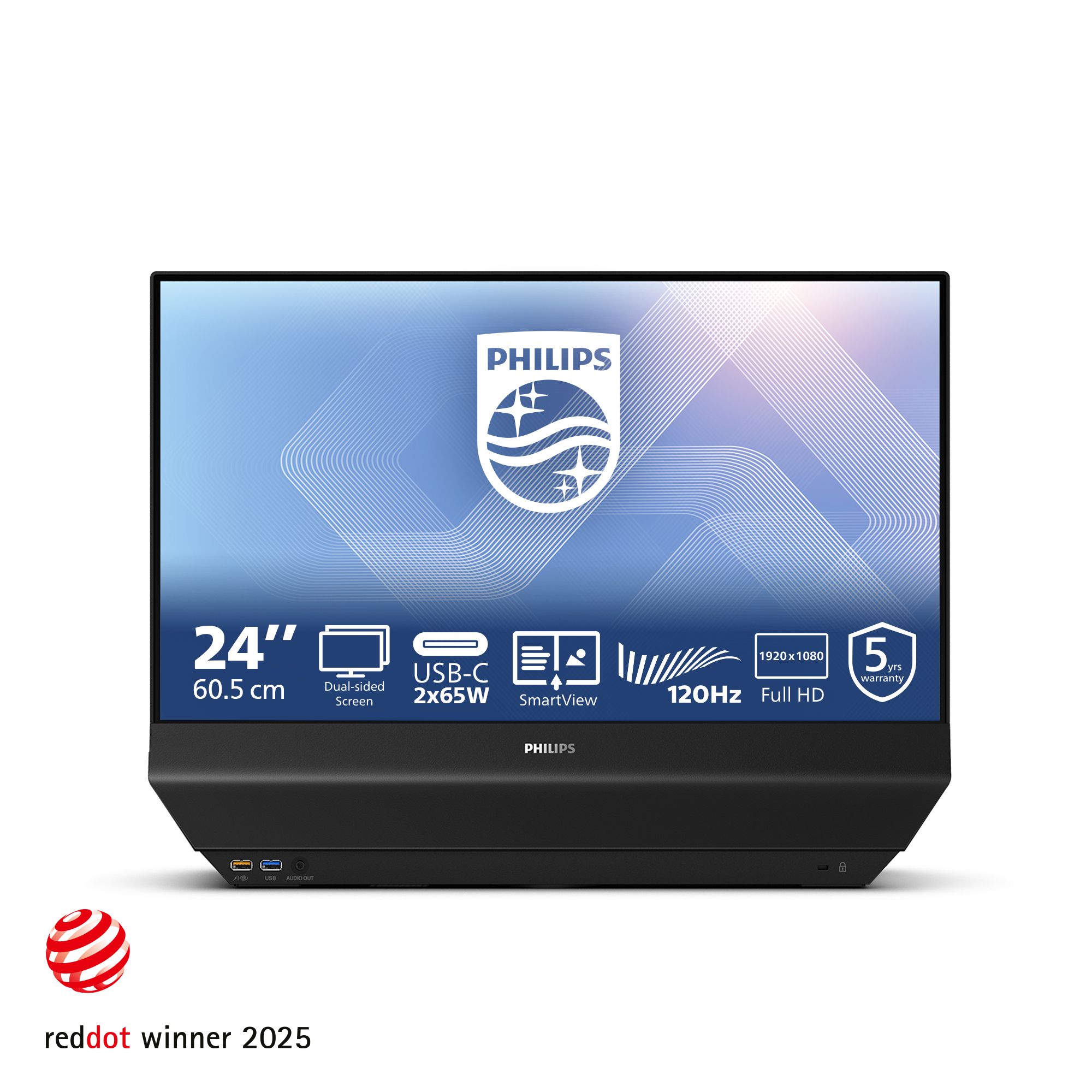 Philips 24B2D5300/00 computer monitor 60,5 cm (23.8\") 1920 x 1080 Pixels Full HD LCD Zwart