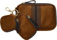 FOSSIL Travel Triple Pouch Chestnut Bruine